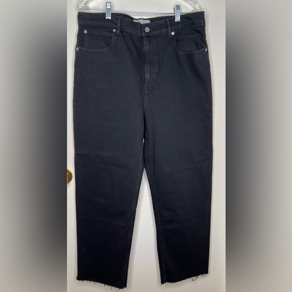 Everlane The Way High Raw Hem Jean, Black, 32 w/ flaw